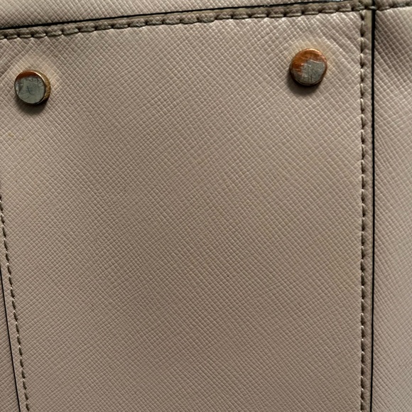 Kate Spade New York laptop Staci colorblock tote bag saffiano leather Beige Blk - Picture 7 of 17